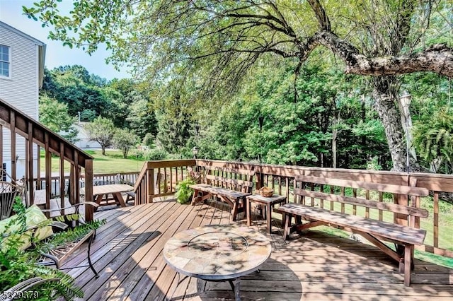 view of wooden deck