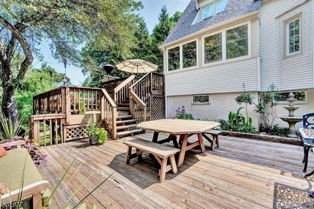 view of wooden terrace