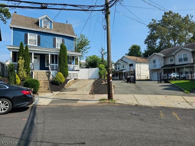 view of front of house featuring covered porch