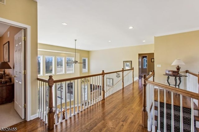 hall featuring hardwood / wood-style floors