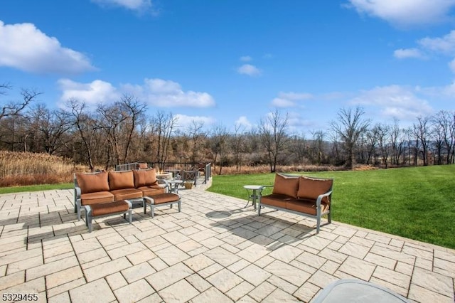 view of patio / terrace with an outdoor hangout area