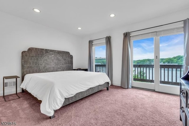 413B Lakeside Blvd, Hopatcong Boro, NJ 07843 - carpeted bedroom with access to outside, recessed lighting, and baseboards