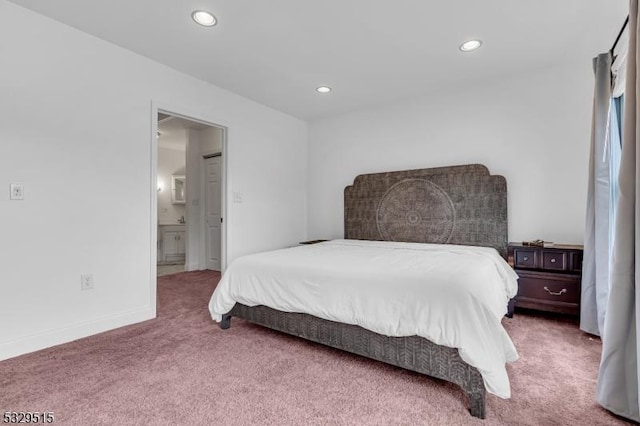 413B Lakeside Blvd, Hopatcong Boro, NJ 07843 - carpeted bedroom featuring recessed lighting, ensuite bathroom, and baseboards