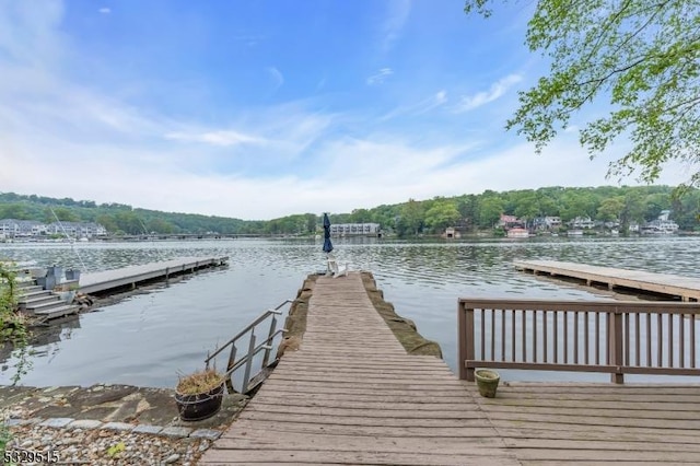 413B Lakeside Blvd, Hopatcong Boro, NJ 07843 - dock area featuring a water view and a view of trees