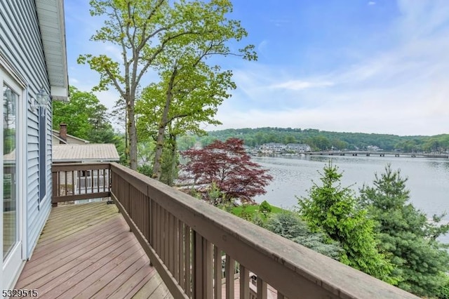 413B Lakeside Blvd, Hopatcong Boro, NJ 07843 - wooden deck with a water view