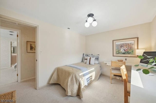 bedroom with carpet flooring