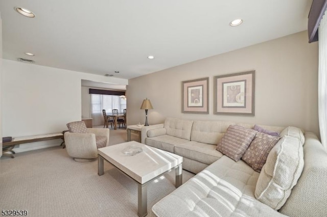 view of carpeted living room