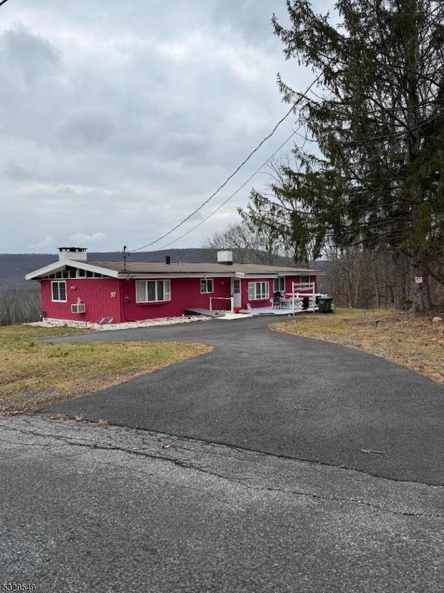 view of single story home