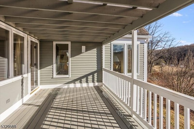 view of wooden terrace