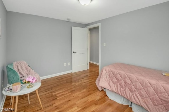 bedroom featuring wood-type flooring