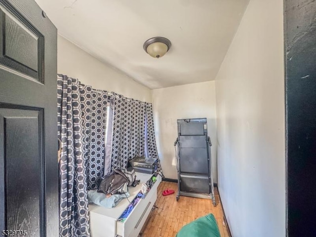 bathroom featuring hardwood / wood-style flooring