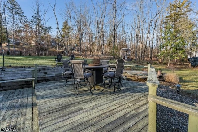 view of wooden deck