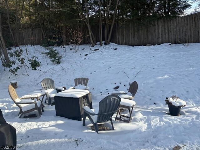 view of snowy yard