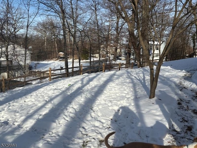 view of snowy yard