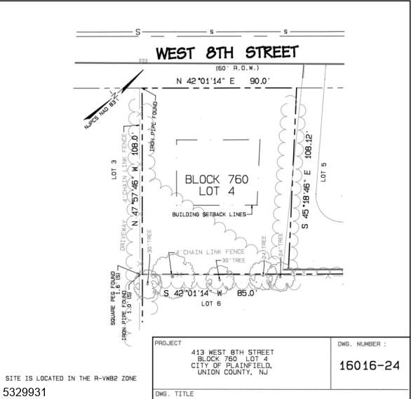 413 W 8th St, Plainfield City NJ, 07060 land for sale