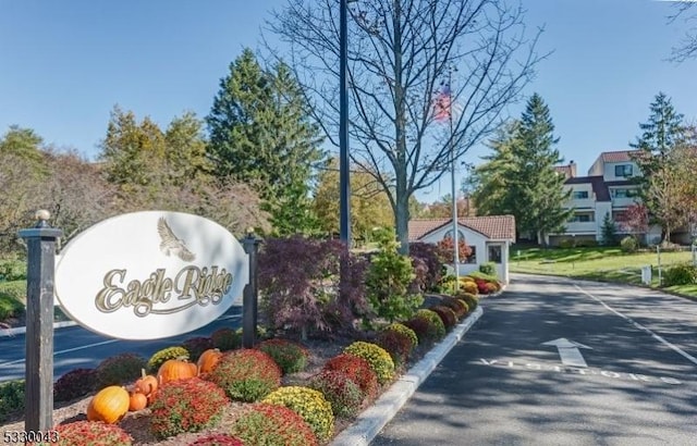 view of community sign