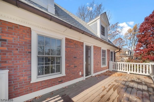 view of wooden deck