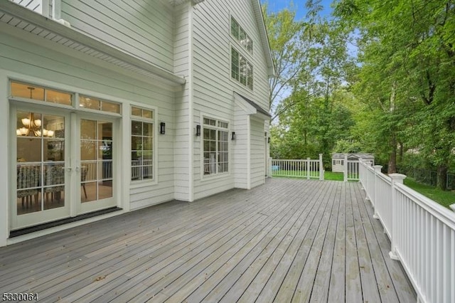 view of wooden deck