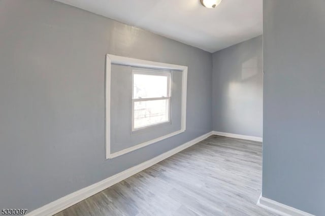 empty room featuring light hardwood / wood-style flooring