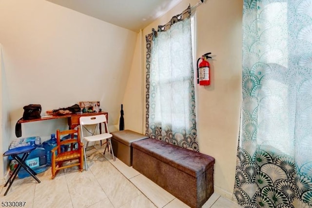 interior space featuring tile patterned flooring