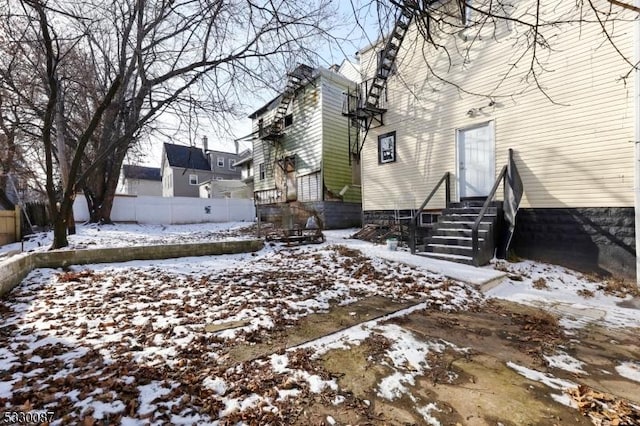 view of snowy yard