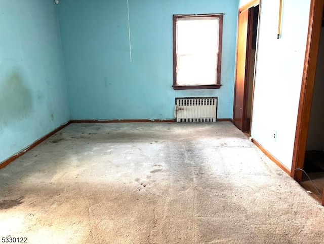 empty room with radiator heating unit