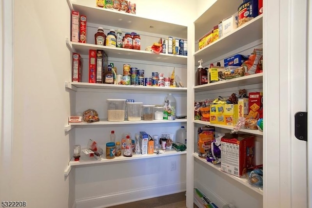 view of pantry