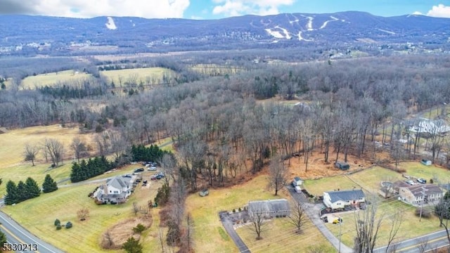 aerial view featuring a mountain view