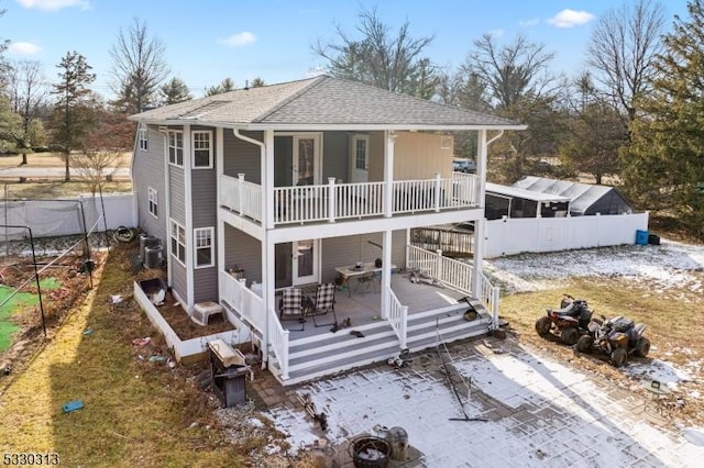 view of front of house with cooling unit