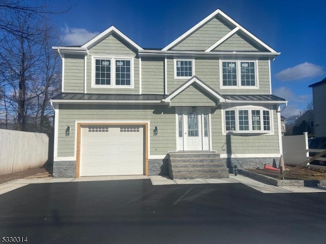 craftsman house featuring a garage