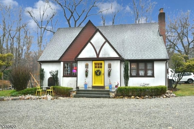 view of tudor-style house