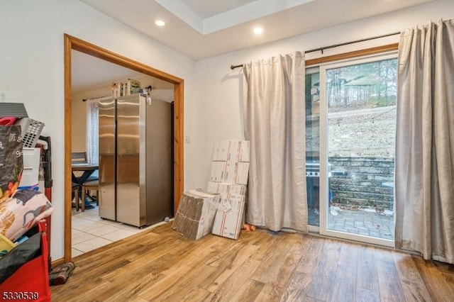 interior space featuring light hardwood / wood-style flooring