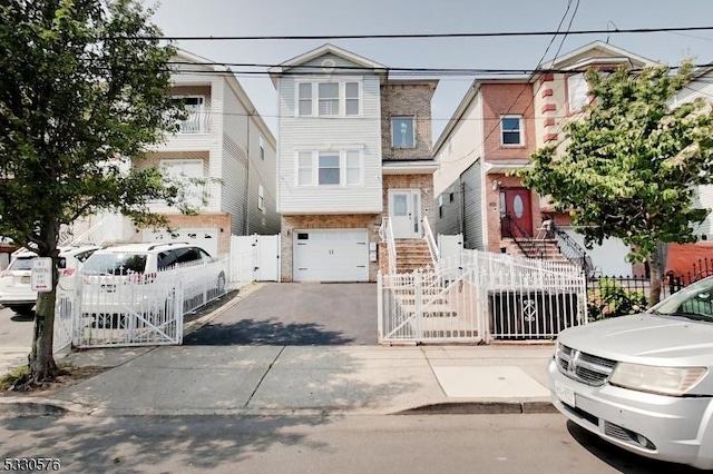 view of property with a garage