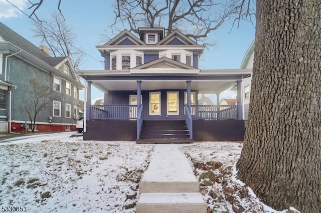 view of front of house with covered porch