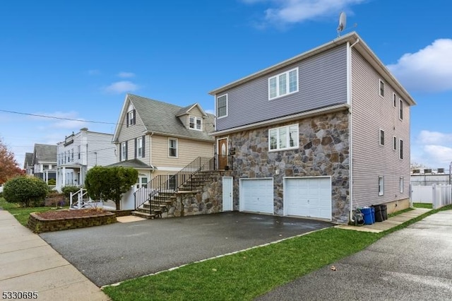 view of property exterior featuring a garage