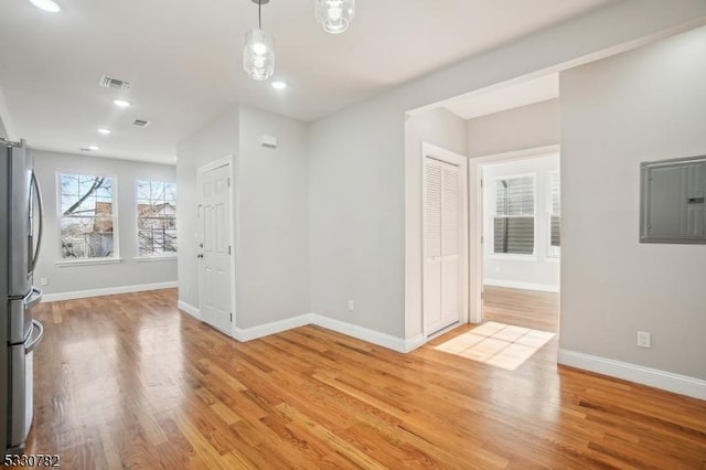 empty room featuring light hardwood / wood-style floors