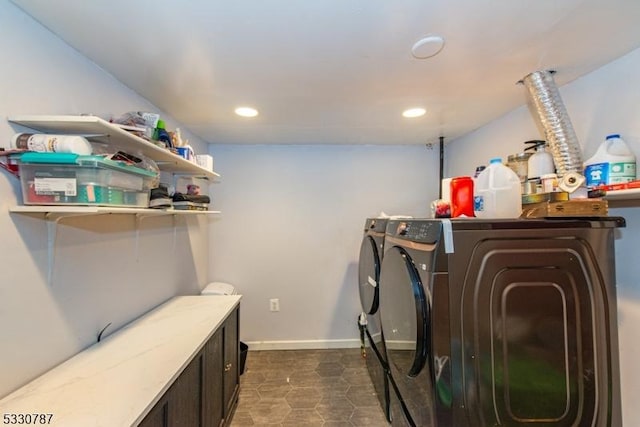 laundry room with washer and dryer