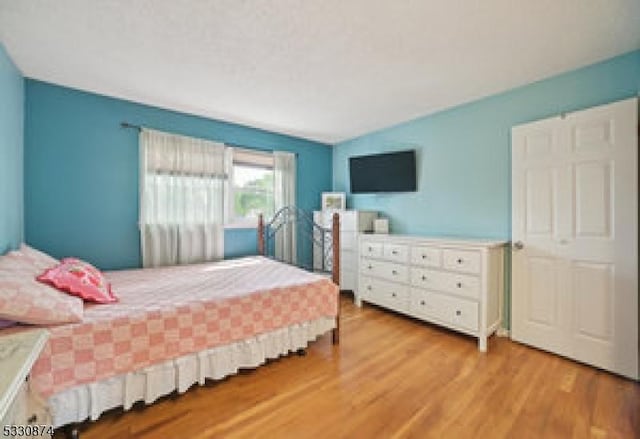 bedroom featuring light hardwood / wood-style floors