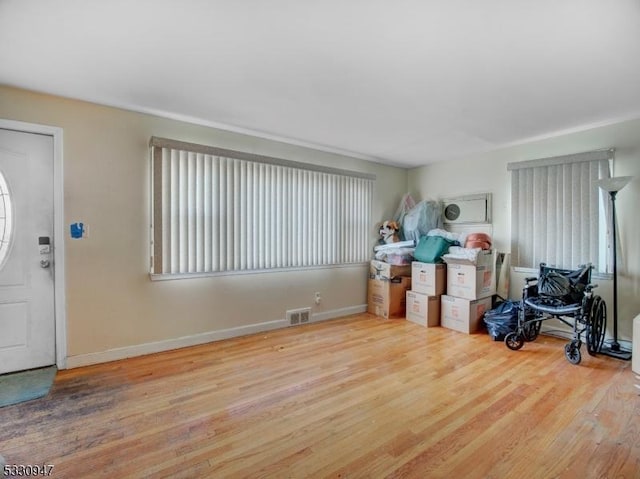 interior space featuring light hardwood / wood-style floors