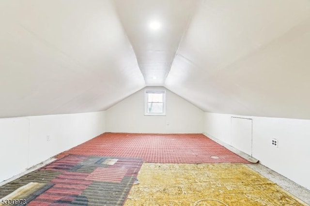 bonus room with lofted ceiling