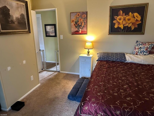 view of carpeted bedroom