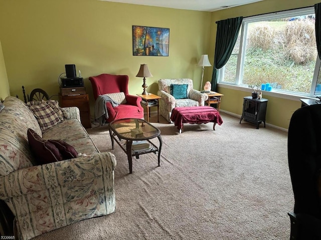 view of carpeted living room