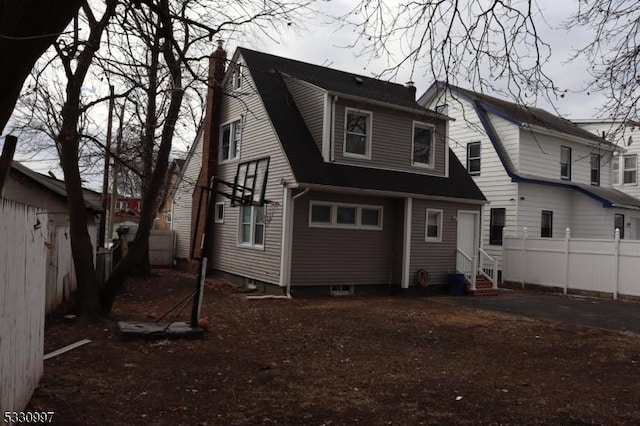 view of rear view of property