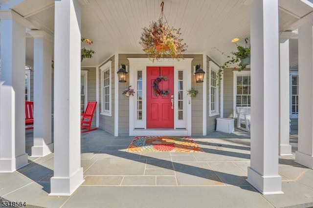 view of doorway to property