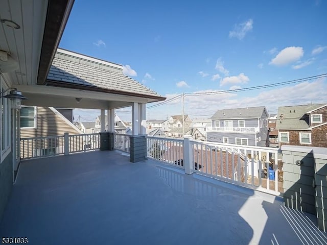 view of patio with a balcony