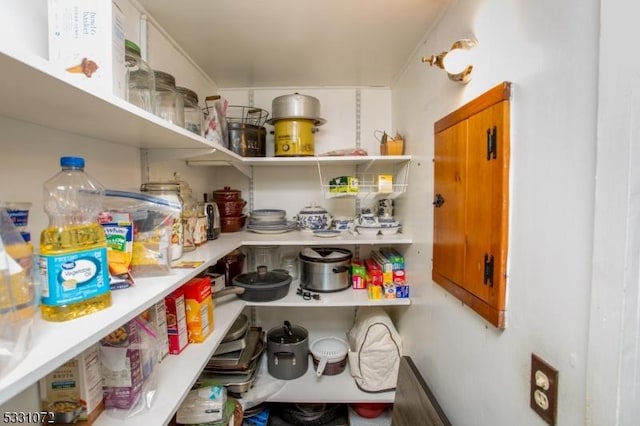 view of pantry