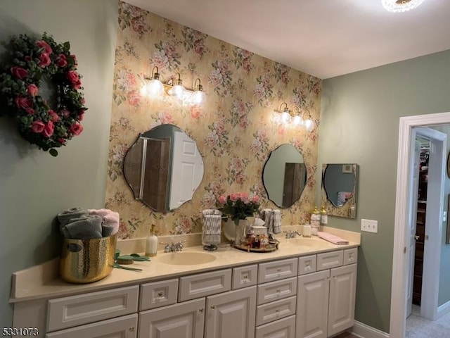 bathroom with vanity