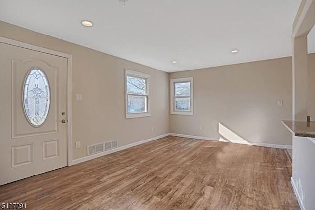 entryway featuring light wood-type flooring