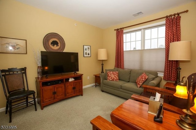 view of carpeted living room