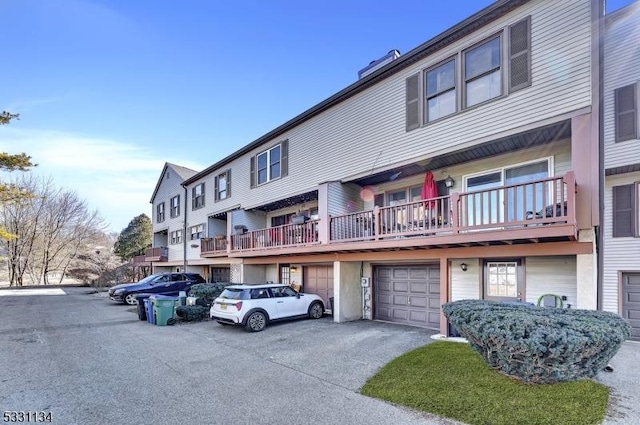 view of property featuring a garage